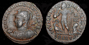 Licinius JR Helmeted Portrait Licinius JR Helmeted Portrait